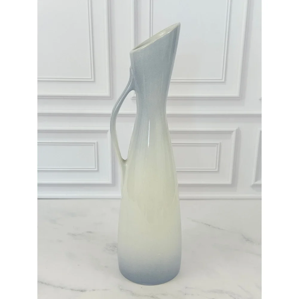 VTG Royal Jubilee Hand Painted Holland Slender Vase Pitcher Bird of Paradise